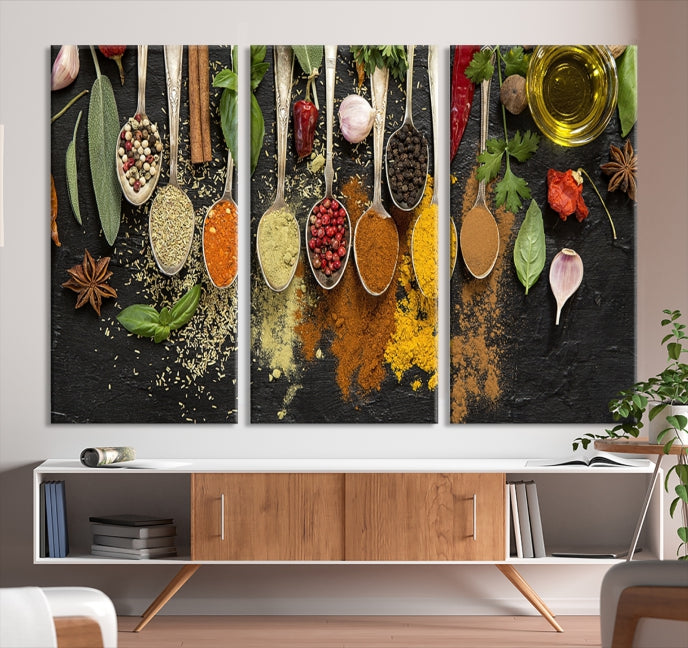 Kitchen Spice Wall Art Canvas Print