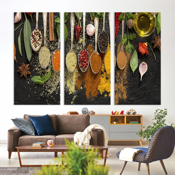 Kitchen Spice Wall Art Canvas Print