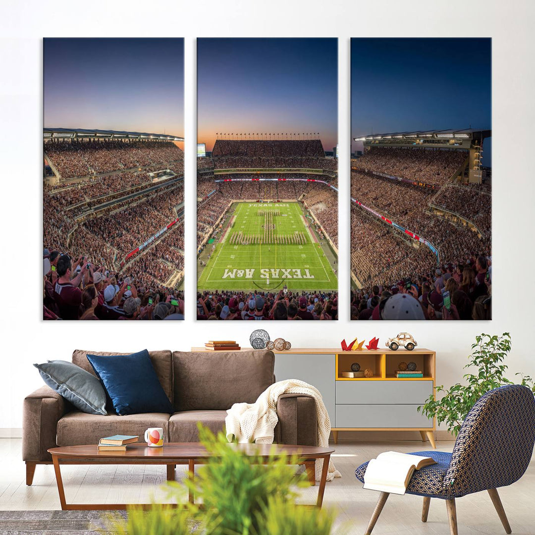 Kyle Field Texas Stadium Wall Art Canvas Print