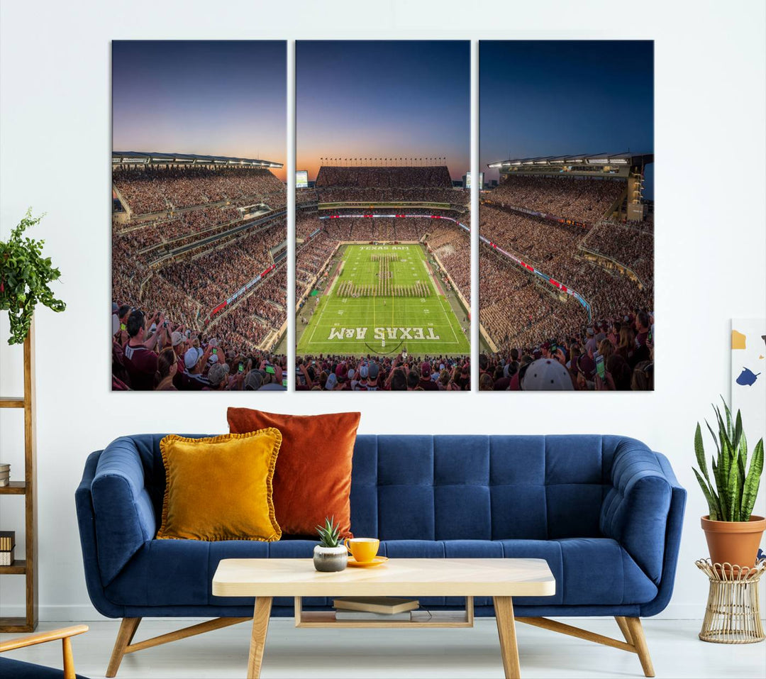 Kyle Field Texas Stadium Wall Art Canvas Print