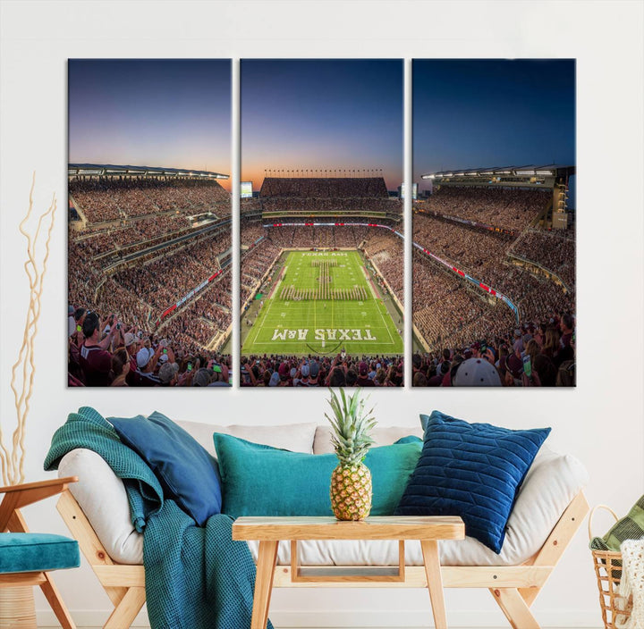 Kyle Field Texas Stadium Wall Art Canvas Print