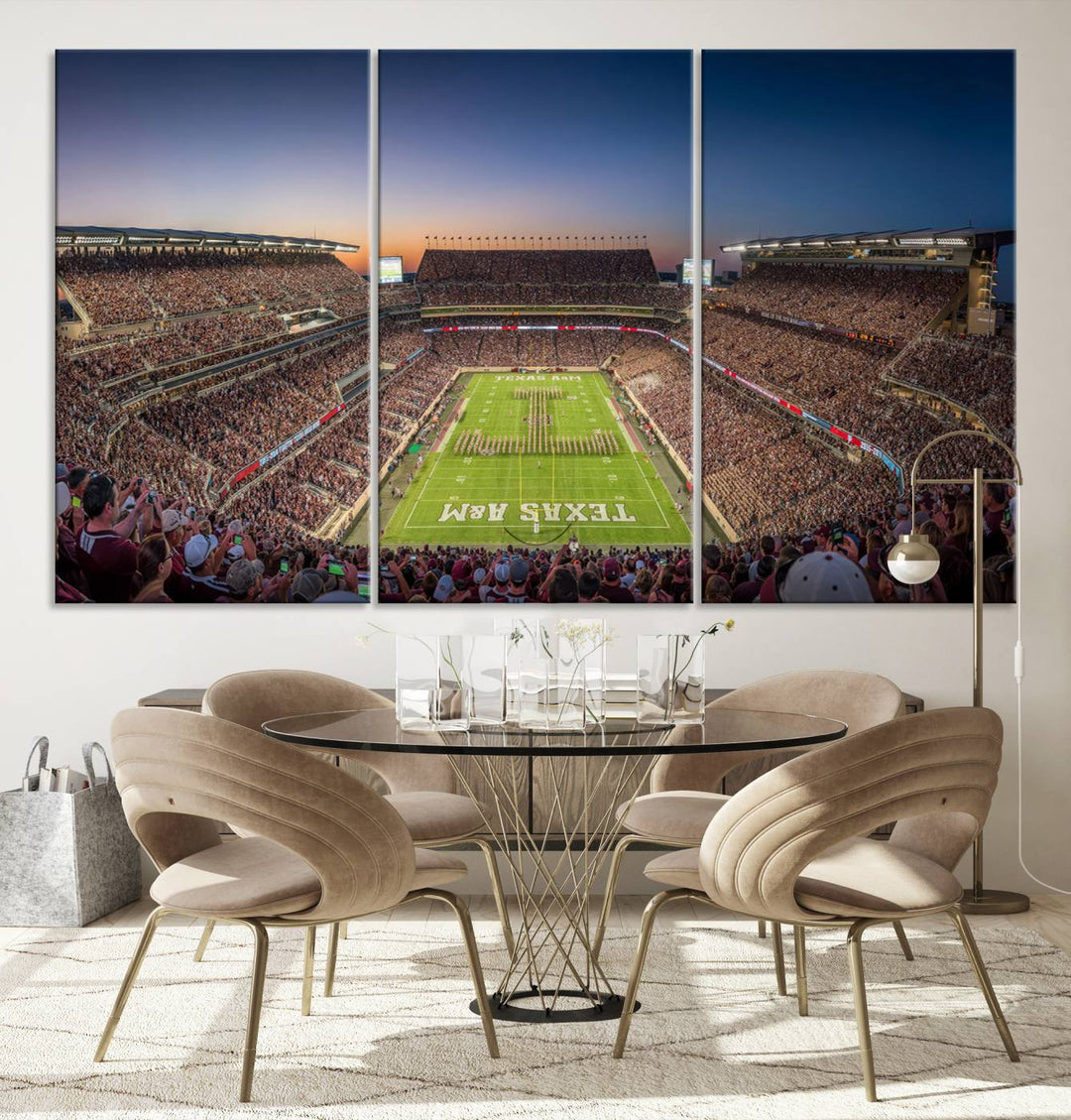 Kyle Field Texas Stadium Wall Art Canvas Print