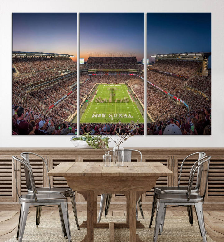 Kyle Field Texas Stadium Wall Art Canvas Print