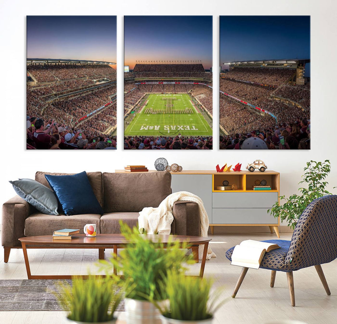 Kyle Field Texas Stadium Wall Art Canvas Print