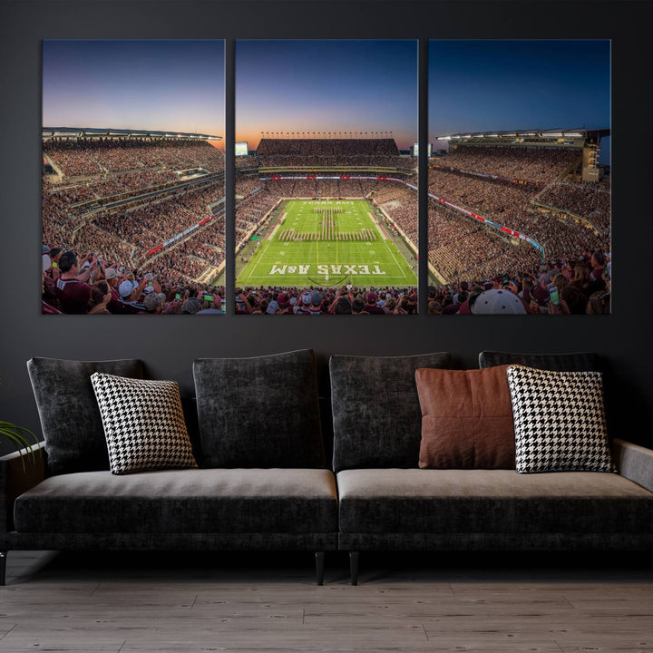 Kyle Field Texas Stadium Wall Art Canvas Print