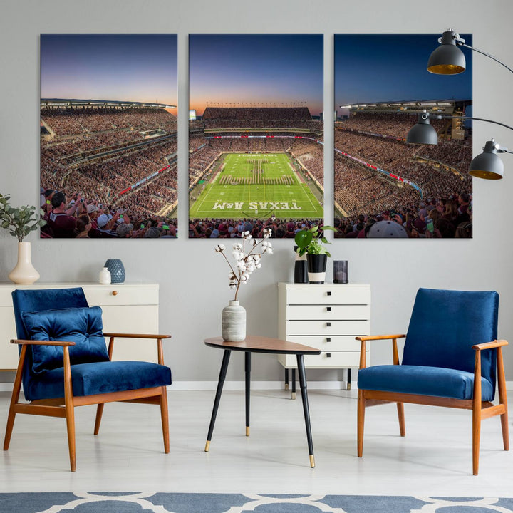 Kyle Field Texas Stadium Wall Art Canvas Print