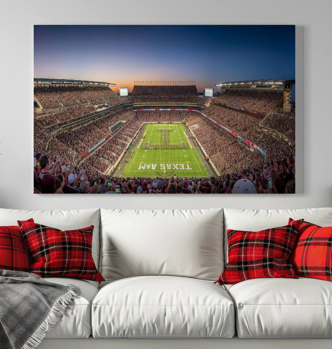 Kyle Field Texas Stadium Wall Art Canvas Print