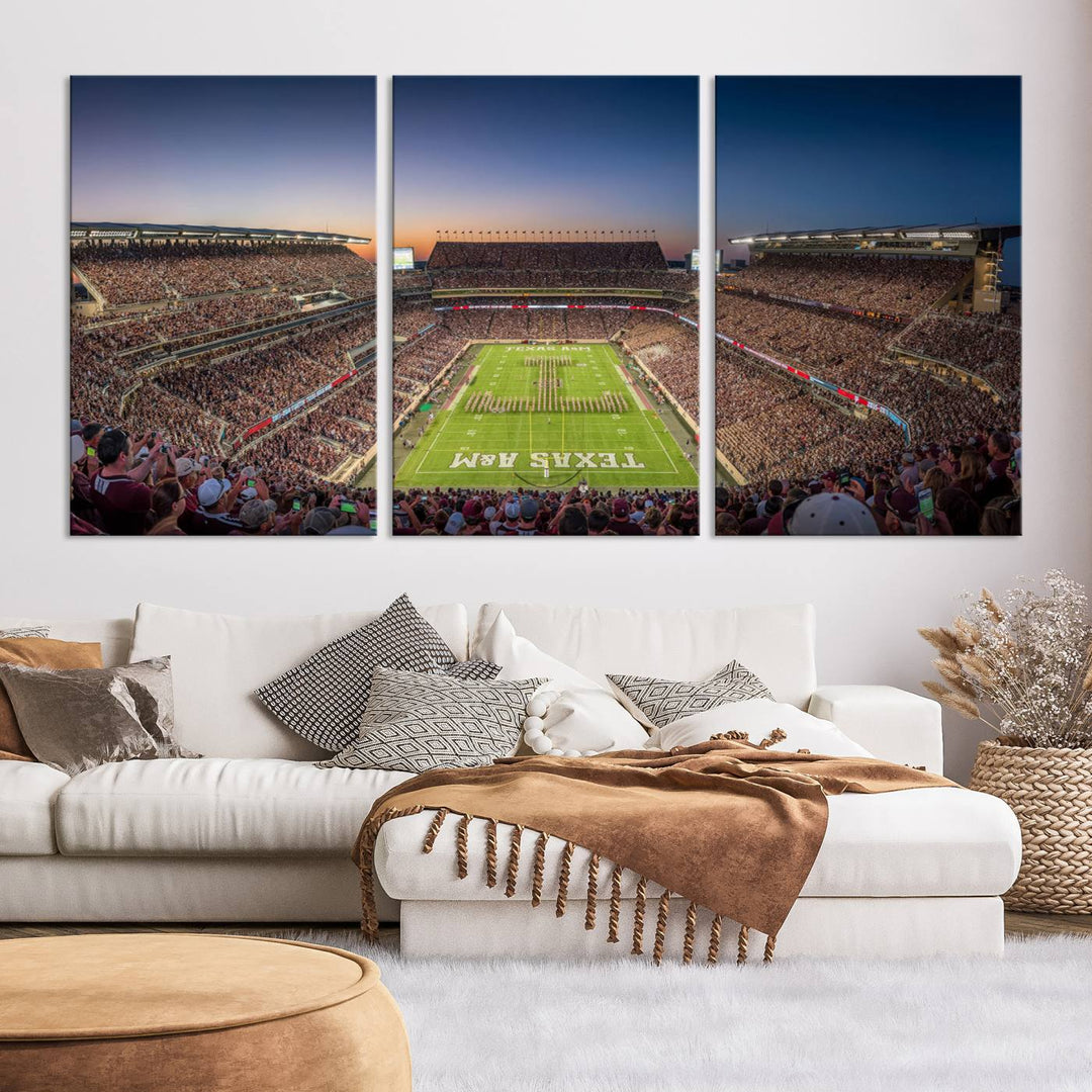 Kyle Field Texas Stadium Wall Art Canvas Print