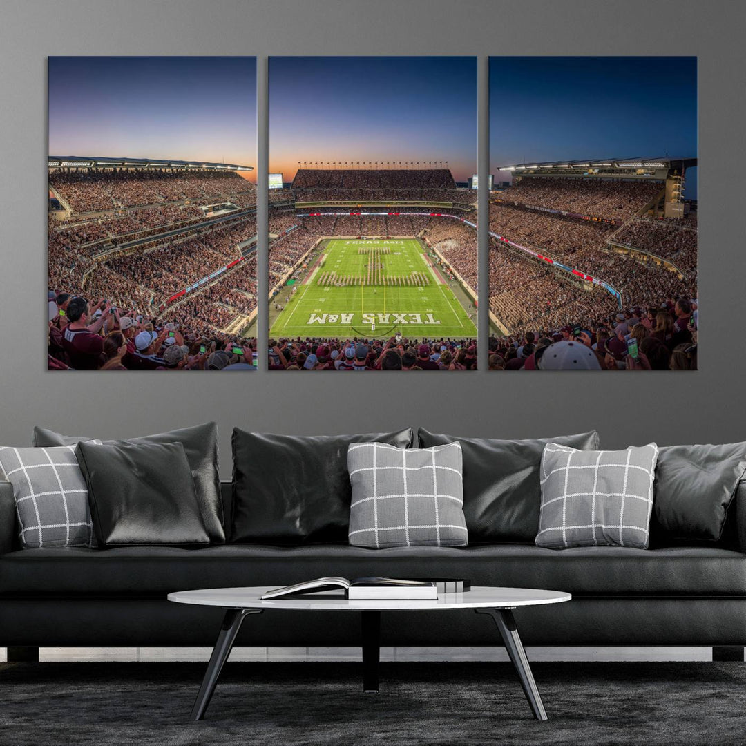 Kyle Field Texas Stadium Wall Art Canvas Print