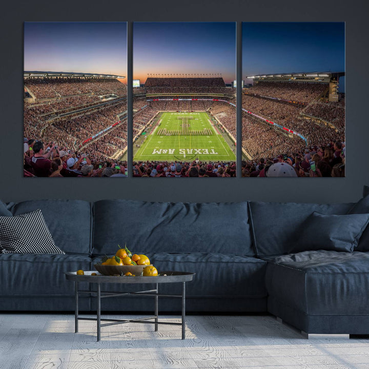 Kyle Field Texas Stadium Wall Art Canvas Print