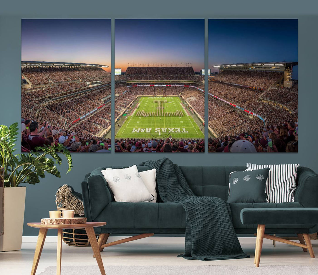 Kyle Field Texas Stadium Wall Art Canvas Print