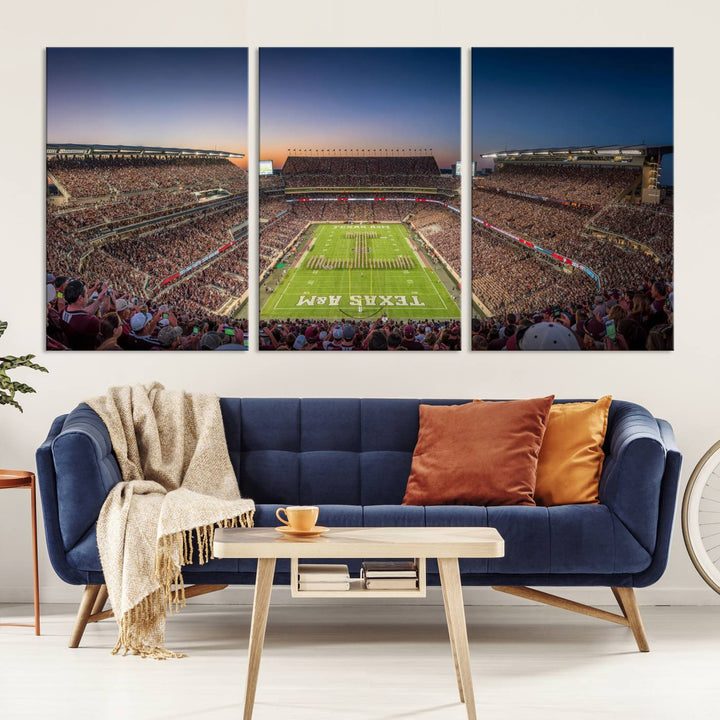 Kyle Field Texas Stadium Wall Art Canvas Print