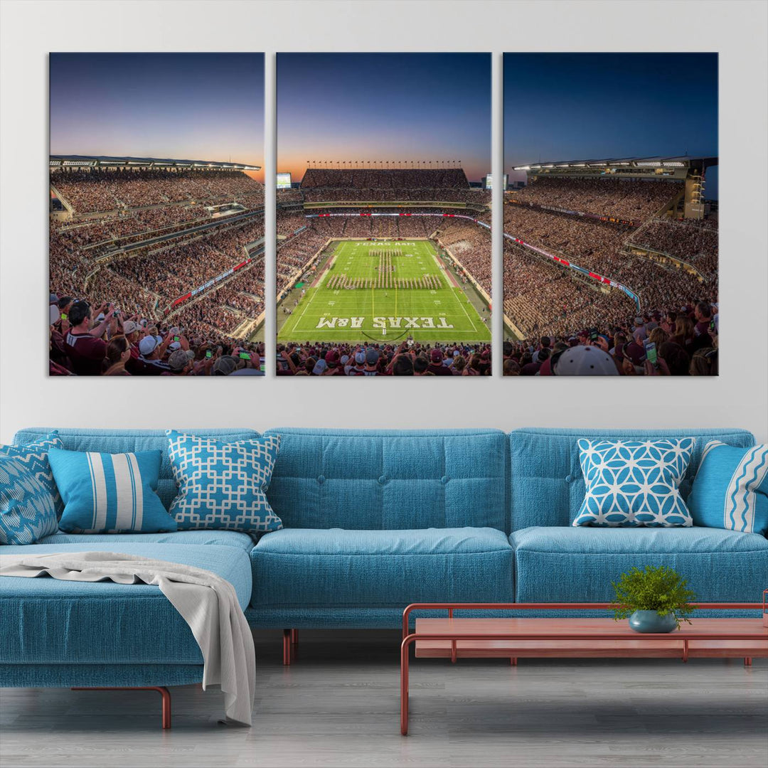 Kyle Field Texas Stadium Wall Art Canvas Print