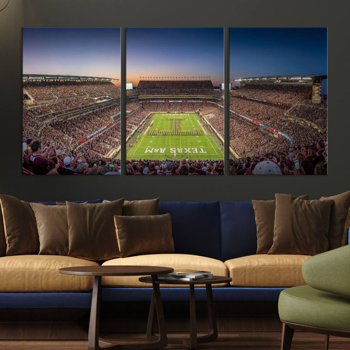 Kyle Field Texas Stadium Wall Art Canvas Print