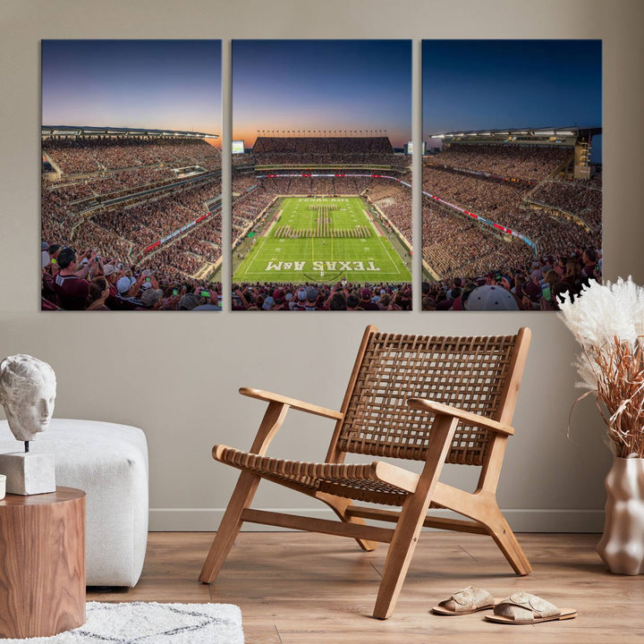 Kyle Field Texas Stadium Wall Art Canvas Print