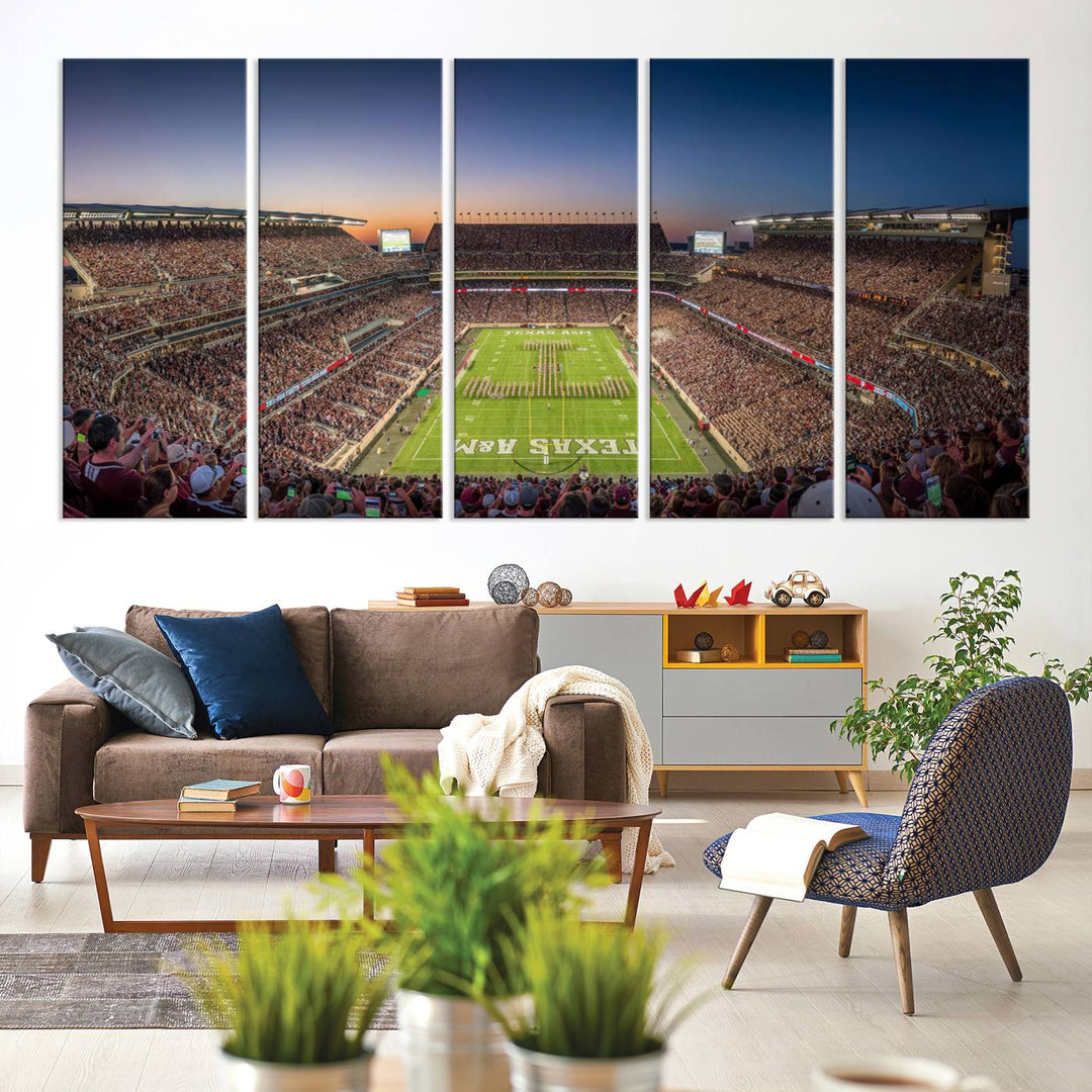 Kyle Field Texas Stadium Wall Art Canvas Print