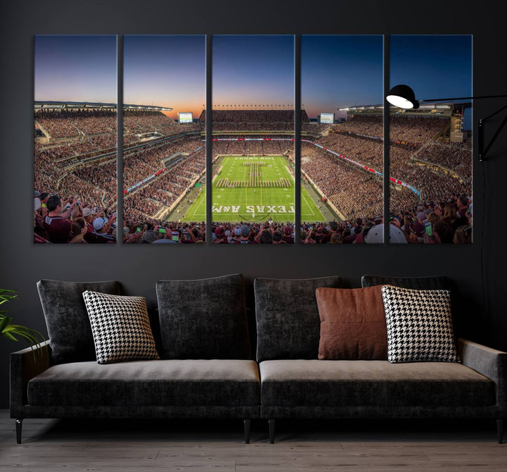 Kyle Field Texas Stadium Wall Art Canvas Print