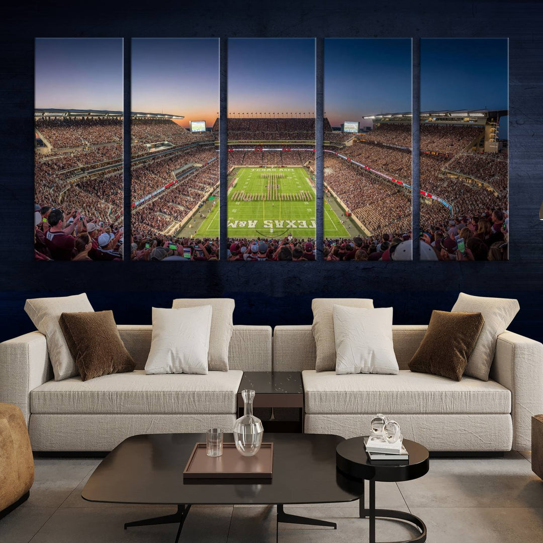 Kyle Field Texas Stadium Wall Art Canvas Print