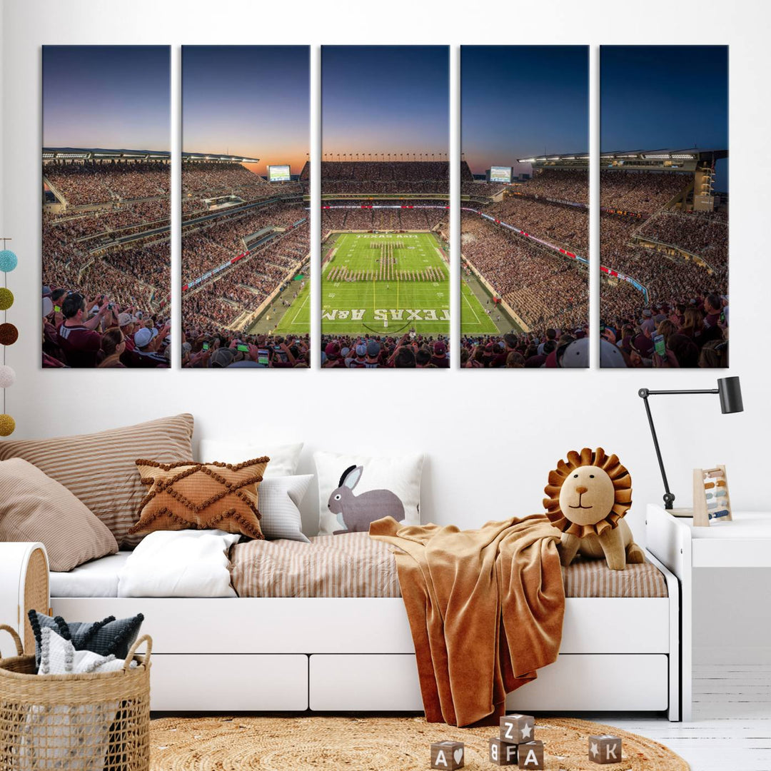 Kyle Field Texas Stadium Wall Art Canvas Print