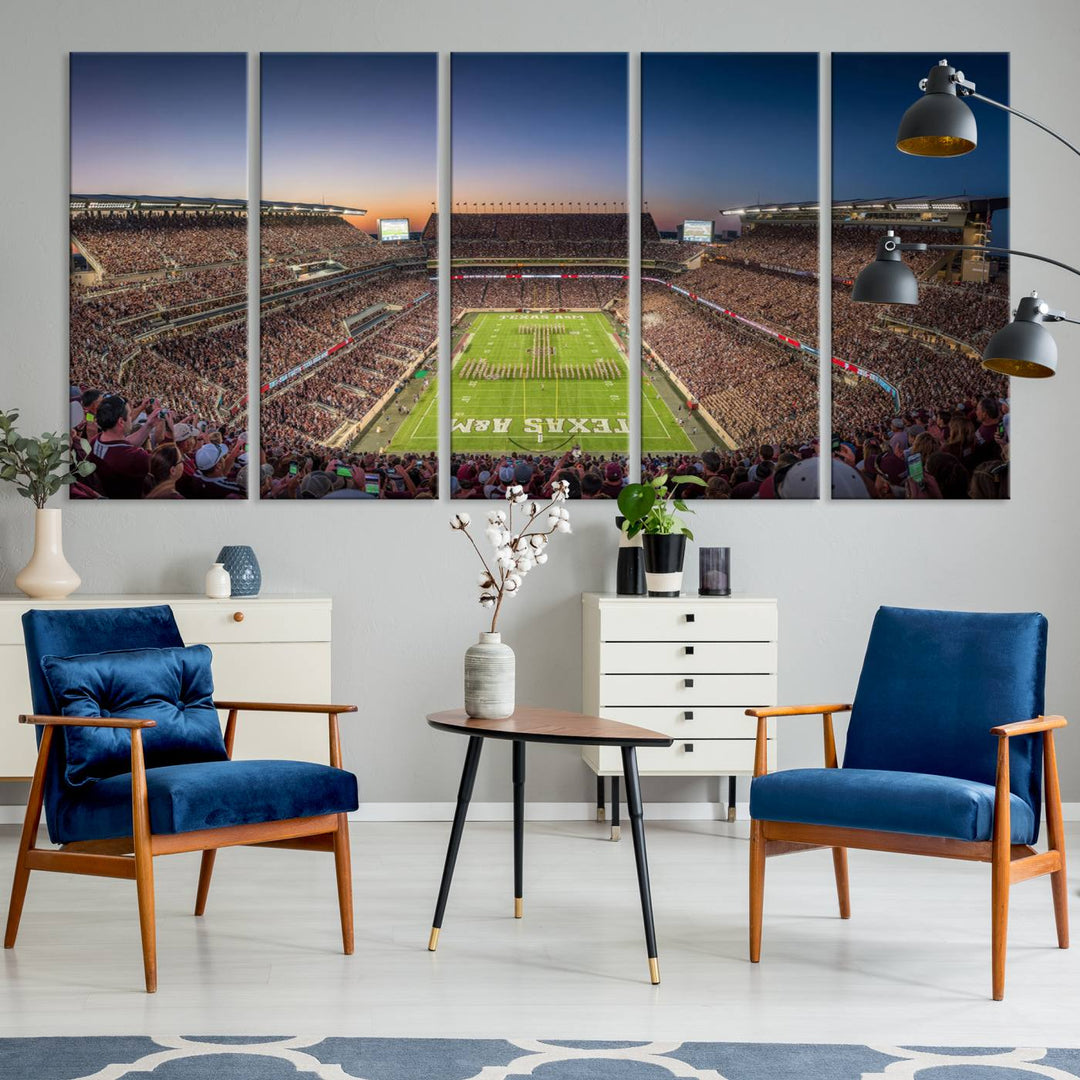 Kyle Field Texas Stadium Wall Art Canvas Print