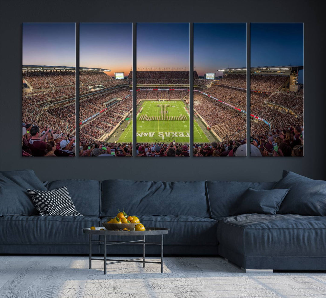 Kyle Field Texas Stadium Wall Art Canvas Print