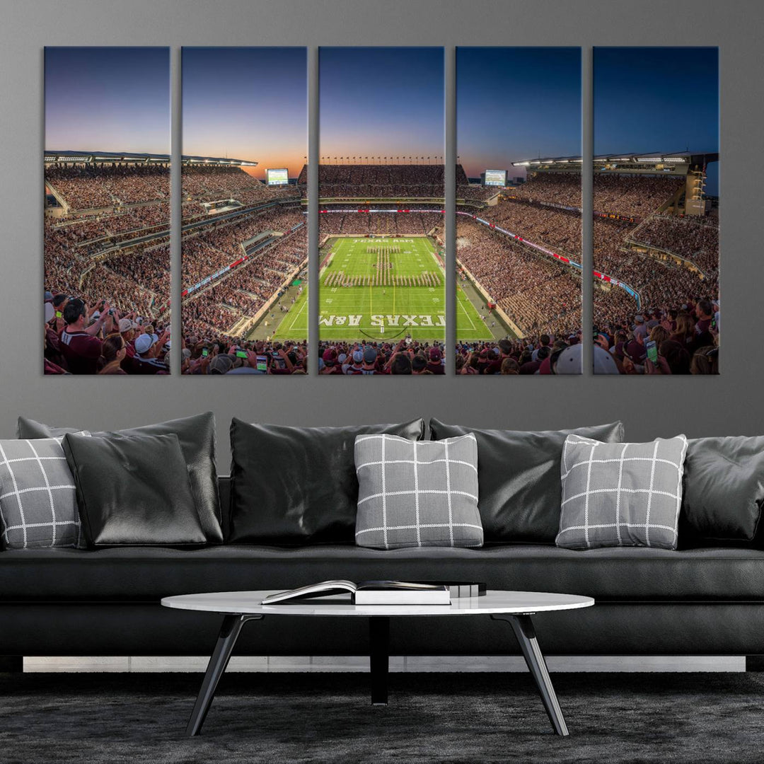 Kyle Field Texas Stadium Wall Art Canvas Print