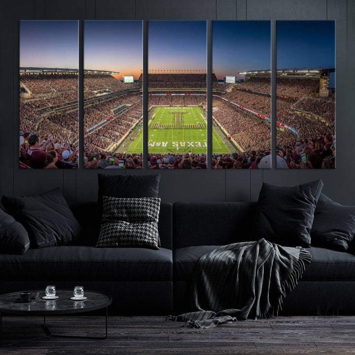 Kyle Field Texas Stadium Wall Art Canvas Print