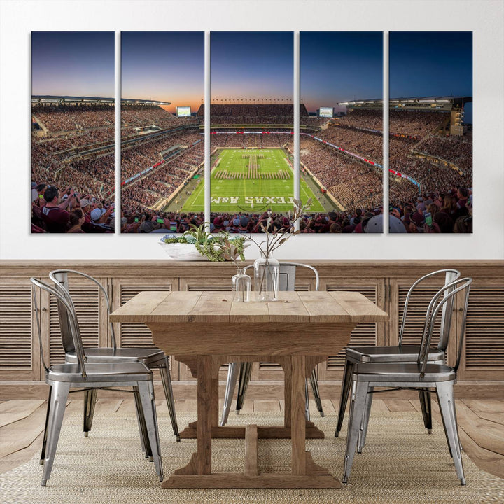 Kyle Field Texas Stadium Wall Art Canvas Print