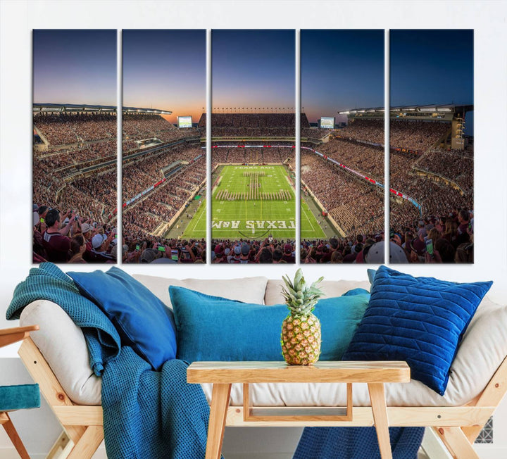 Kyle Field Texas Stadium Wall Art Canvas Print