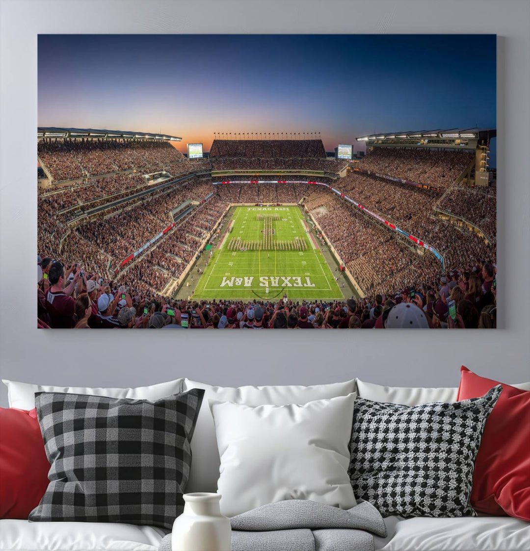 Kyle Field Texas Stadium Wall Art Canvas Print