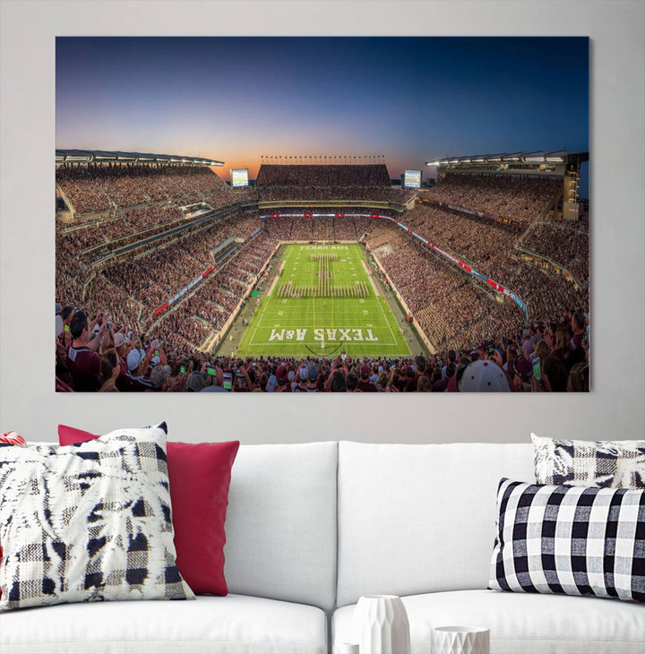 Kyle Field Texas Stadium Wall Art Canvas Print