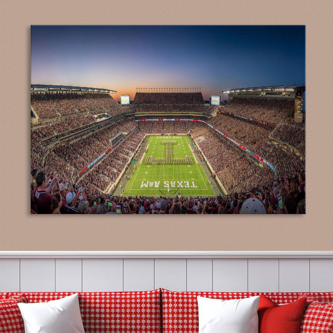 Kyle Field Texas Stadium Wall Art Canvas Print