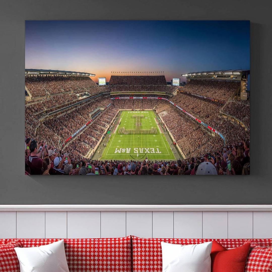 Kyle Field Texas Stadium Wall Art Canvas Print