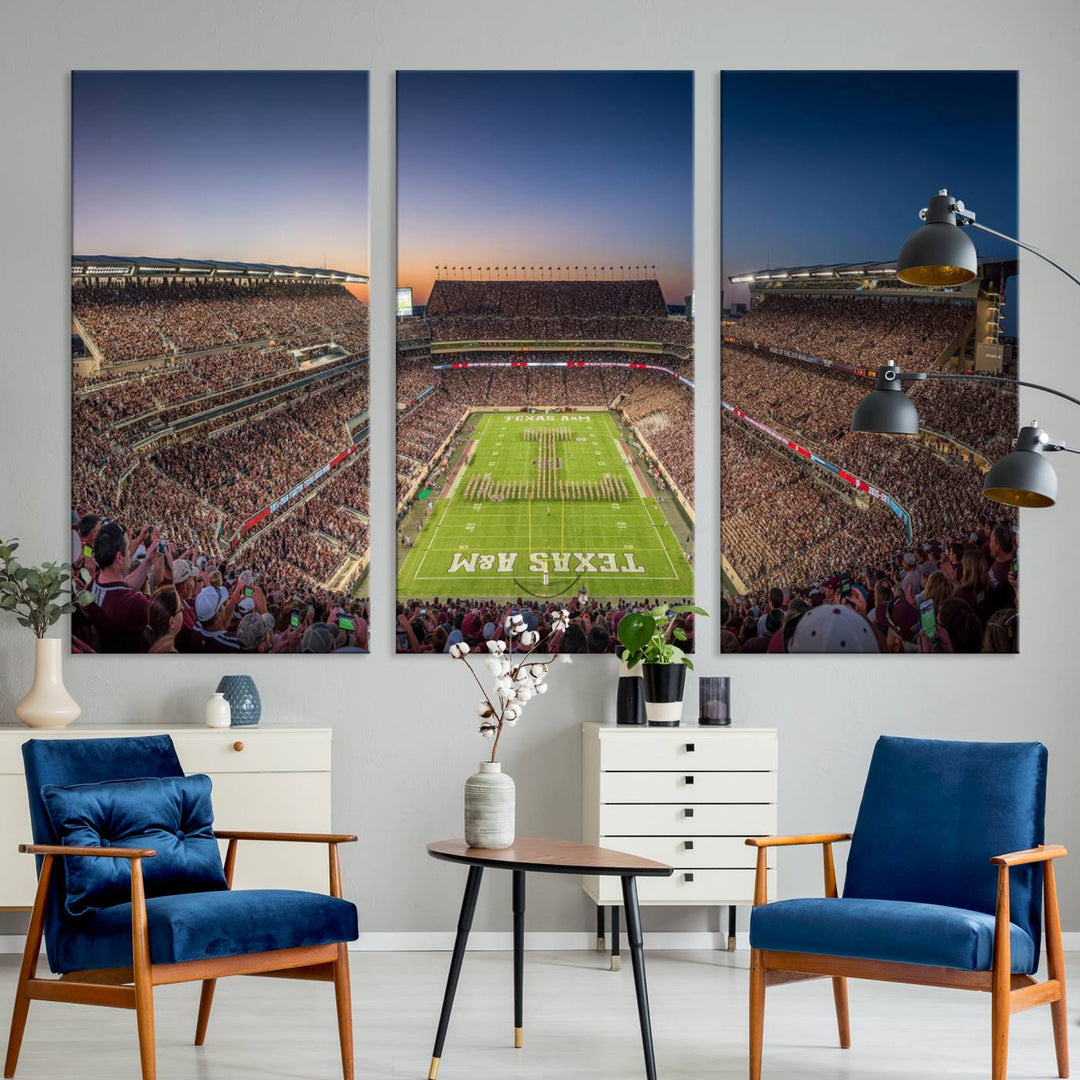 Kyle Field Texas Stadium Wall Art Canvas Print