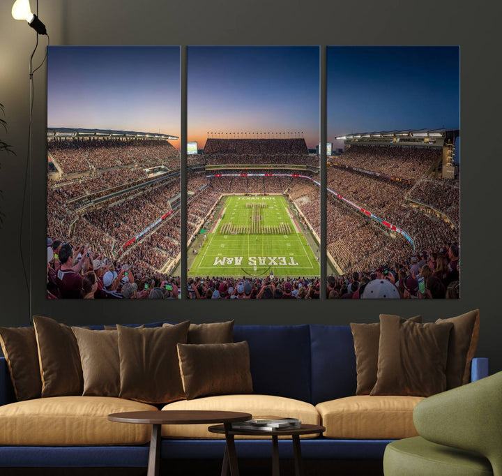 Kyle Field Texas Stadium Wall Art Canvas Print