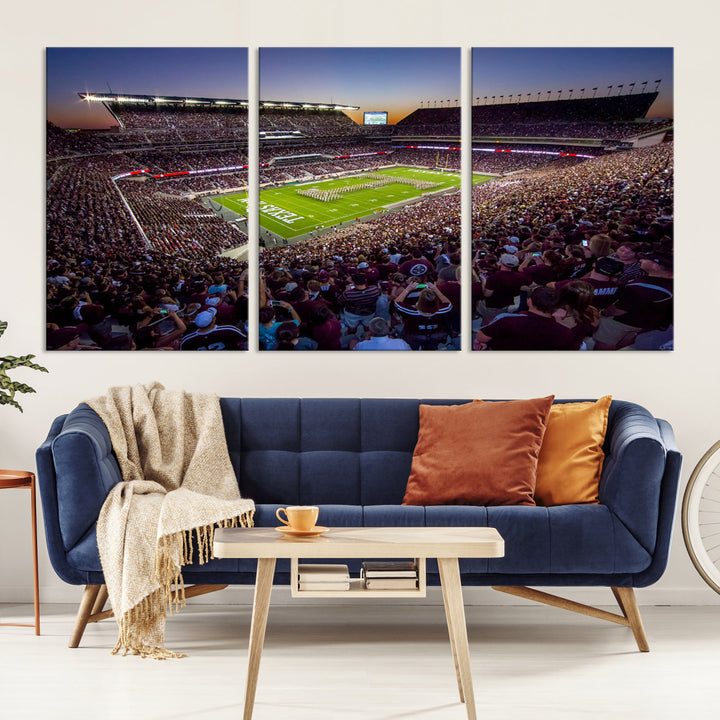 Kyle Field Texas Stadium Wall Art Canvas Print American Football Stadium Wall Art Canvas Print NCAA Wall Art, Texas A&M Aggies Dorm Poster