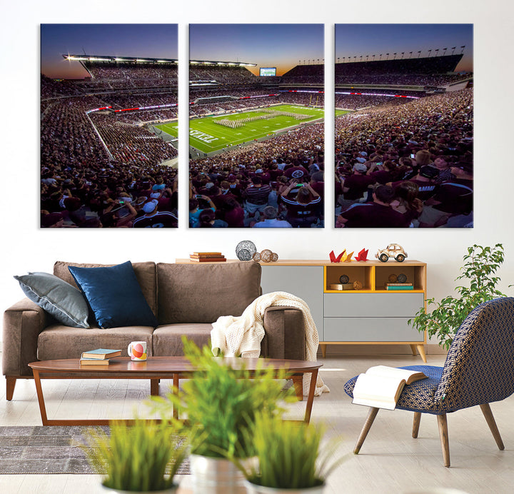 Kyle Field Texas Stadium Wall Art Canvas Print American Football Stadium Wall Art Canvas Print NCAA Wall Art, Texas A&M Aggies Dorm Poster