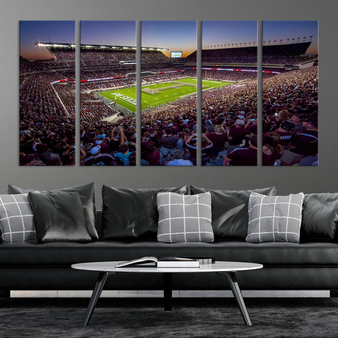 Kyle Field Texas Stadium Wall Art Canvas Print American Football Stadium Wall Art Canvas Print NCAA Wall Art, Texas A&M Aggies Dorm Poster