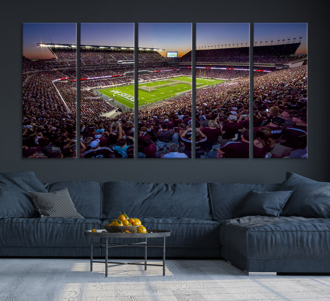 Kyle Field Texas Stadium Wall Art Canvas Print American Football Stadium Wall Art Canvas Print NCAA Wall Art, Texas A&M Aggies Dorm Poster