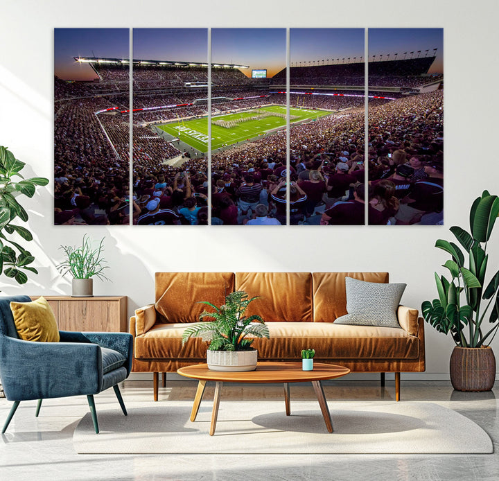 Kyle Field Texas Stadium Wall Art Canvas Print American Football Stadium Wall Art Canvas Print NCAA Wall Art, Texas A&M Aggies Dorm Poster