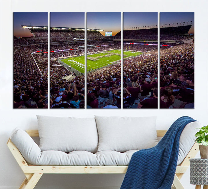 Kyle Field Texas Stadium Wall Art Canvas Print American Football Stadium Wall Art Canvas Print NCAA Wall Art, Texas A&M Aggies Dorm Poster