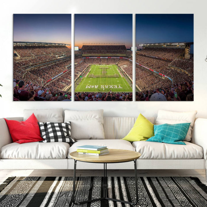 Kyle Field Texas Stadium Wall Art Canvas Print