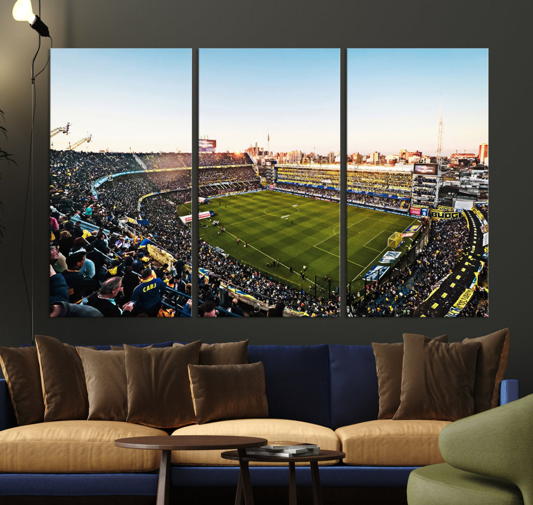 La Bombonera Stadium Wall Art Canvas for Sports Lover Gift, Boca Juniors Stadium Wall Art Print, Soccer Fans Print, Soccer Stadiums Canvas