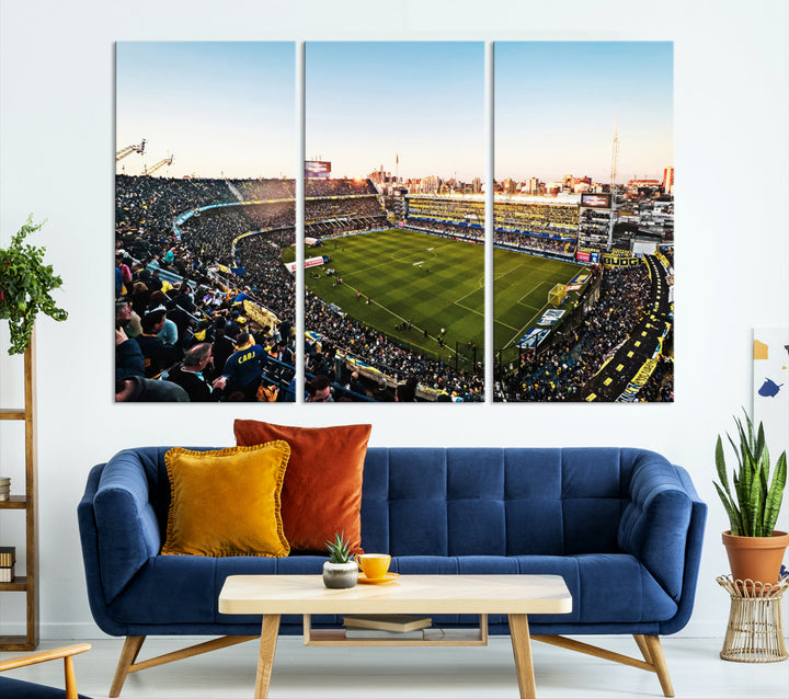 La Bombonera Stadium Wall Art Canvas for Sports Lover Gift, Boca Juniors Stadium Wall Art Print, Soccer Fans Print, Soccer Stadiums Canvas