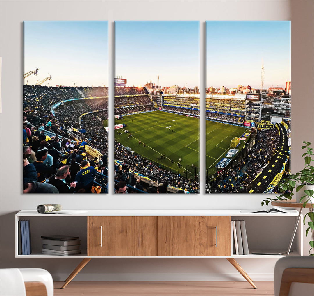 La Bombonera Stadium Wall Art Canvas for Sports Lover Gift, Boca Juniors Stadium Wall Art Print, Soccer Fans Print, Soccer Stadiums Canvas