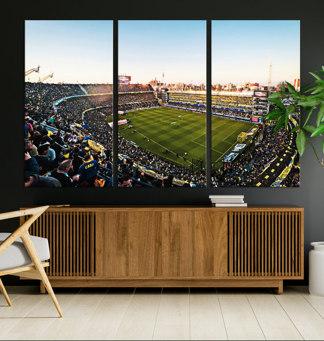 La Bombonera Stadium Wall Art Canvas for Sports Lover Gift, Boca Juniors Stadium Wall Art Print, Soccer Fans Print, Soccer Stadiums Canvas