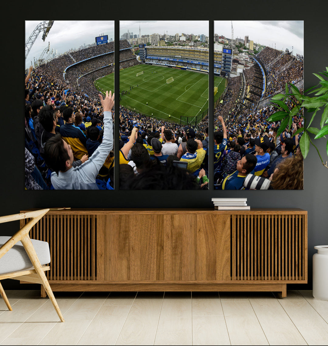 La Bombonera Stadium Wall Art Canvas for Sports Lover Gift, Boca Juniors Stadium Wall Art Print, Soccer Fans Print, Soccer Stadiums Canvas