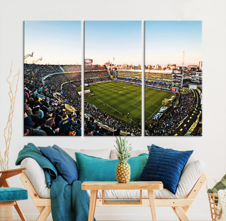 La Bombonera Stadium Wall Art Canvas for Sports Lover Gift, Boca Juniors Stadium Wall Art Print, Soccer Fans Print, Soccer Stadiums Canvas