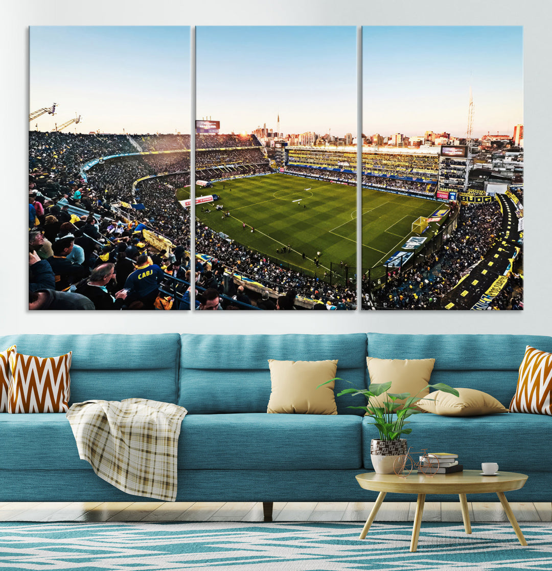 La Bombonera Stadium Wall Art Canvas for Sports Lover Gift, Boca Juniors Stadium Wall Art Print, Soccer Fans Print, Soccer Stadiums Canvas