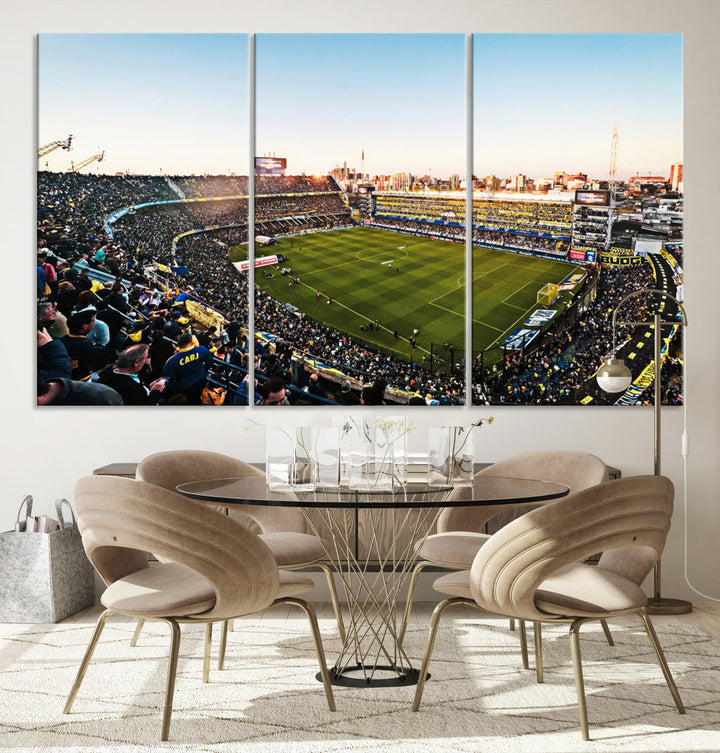 La Bombonera Stadium Wall Art Canvas for Sports Lover Gift, Boca Juniors Stadium Wall Art Print, Soccer Fans Print, Soccer Stadiums Canvas